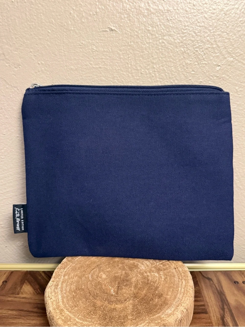 Limited Edition Kiehls x Kate Moross Navy Skull Canvas Toiletries Travel Bag